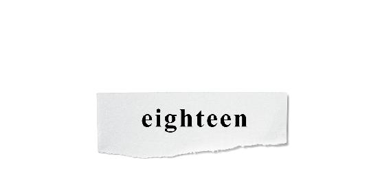 eighteen