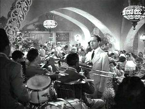 Laszlo leading <br>
        the singing of La Marseillaise